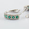 Boucles d'oreilles Ligne Vendôme - Boucles d’oreilles créoles en or gris 18k, émeraudes et diamants 58 Facettes 2.114