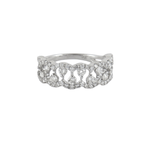 Bague 54 Ligne Vendôme Gravity - Bague en or blanc 18k et diamants 58 Facettes 2.1493