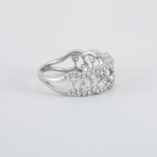 Bague 54 Ligne Vendôme Gravity - Bague en or blanc 18k et diamants 58 Facettes 2.1493