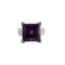 Bague 53 Bague en or blanc 18k avec améthyste et diamants 58 Facettes 2.192