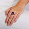 Bague 53 Bague en or blanc 18k avec améthyste et diamants 58 Facettes 2.192