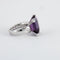 Bague 53 Bague en or blanc 18k avec améthyste et diamants 58 Facettes 2.192