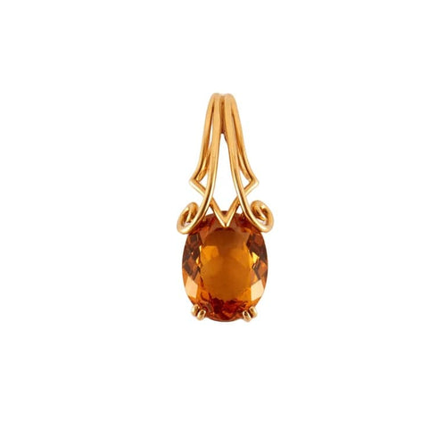 Pendentif Pendentif en or jaune 18k avec citrine 12 ct 58 Facettes 2.631