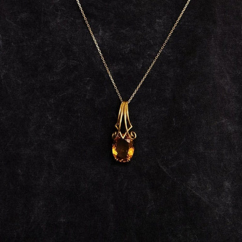Pendentif Pendentif en or jaune 18k avec citrine 12 ct 58 Facettes 2.631