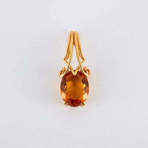 Pendentif Pendentif en or jaune 18k avec citrine 12 ct 58 Facettes 2.631