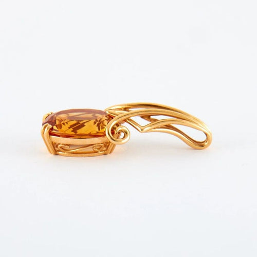 Pendentif Pendentif en or jaune 18k avec citrine 12 ct 58 Facettes 2.631