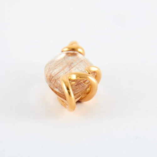 Pendentif Pendentif en or jaune 18k avec quartz rutile d’Arkansas 58 Facettes 2.152