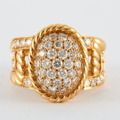 Bague 52 Bague corde en or jaune 18K et diamants 58 Facettes 2.208