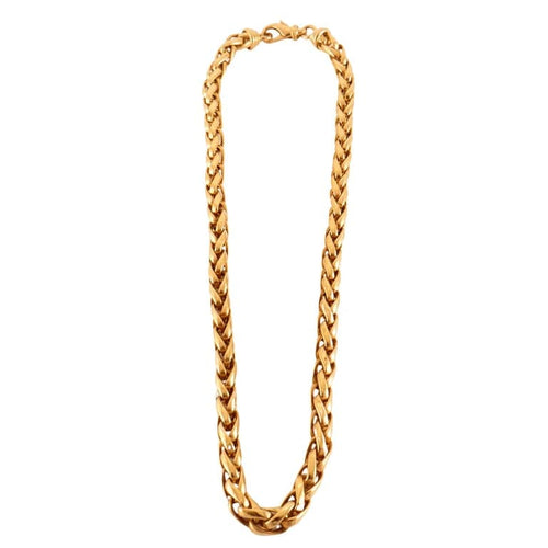 Collier Chaîne forçat diamantée en or jaune 18k 58 Facettes 2.355