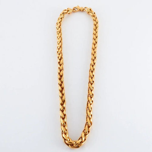 Collier Chaîne forçat diamantée en or jaune 18k 58 Facettes 2.355
