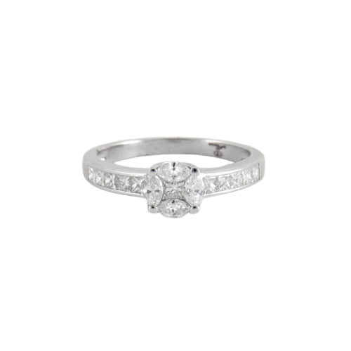 Bague 54 Ligne Vendôme Garden - Bague en or gris 18K et diamants 58 Facettes 2.116