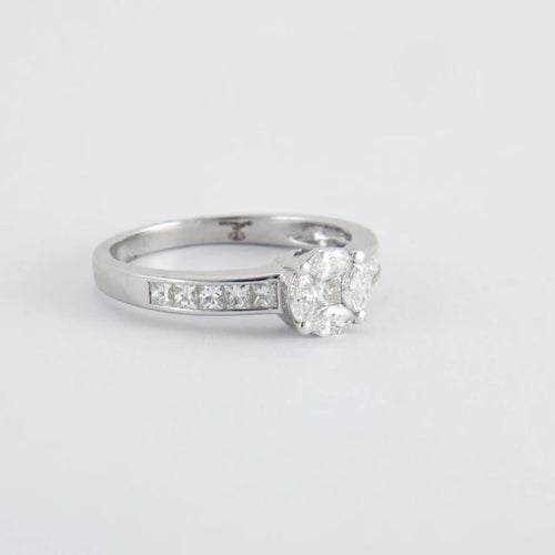 Bague 54 Ligne Vendôme Garden - Bague en or gris 18K et diamants 58 Facettes 2.116