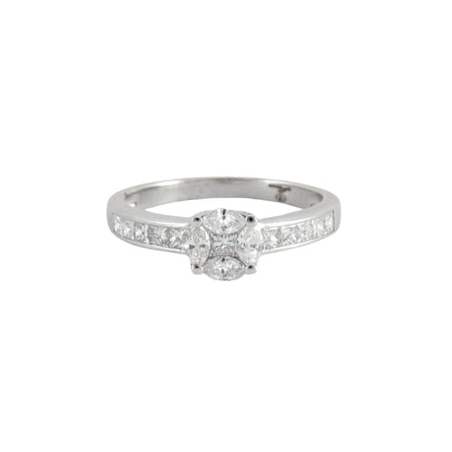 Bague 54 Ligne Vendôme Garden - Bague en or gris 18K et diamants 58 Facettes 2.116