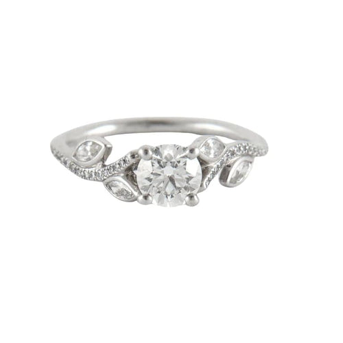 Bague 50 De Beers - Bague feuillage en platine 950 et diamants 58 Facettes 1.13209