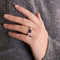 Bague 54 Bague entrelacée en or blanc 18k avec améthyste et diamants 58 Facettes 002.138