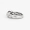 Bague 54 Bague entrelacée en or blanc 18k avec améthyste et diamants 58 Facettes 002.138