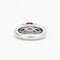 Bague 54 Bague entrelacée en or blanc 18k avec améthyste et diamants 58 Facettes 002.138