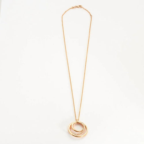 Collier Collier cercle en or rose 18k et diamants 58 Facettes 002.1526