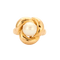 Bague 52 Bague Pétale - Bague en or jaune 18K avec perle blanche 58 Facettes 002.196