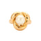 Bague 52 Bague Pétale - Bague en or jaune 18K avec perle blanche 58 Facettes 002.196