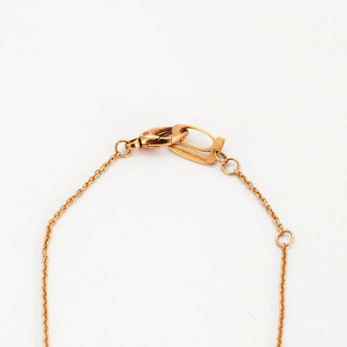 Collier Collier fleur en or rose 18k avec nacre et diamants 58 Facettes 002.687