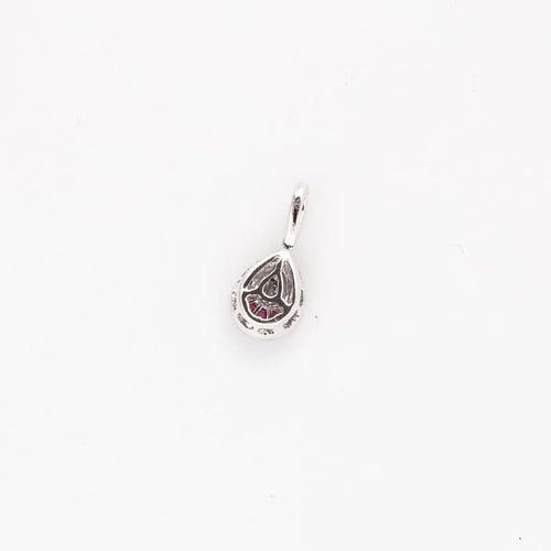 Pendentif Ligne Vendôme Joy - Pendentif en or blanc 18k rubis et diamants 58 Facettes 002.1489