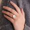 Bague 54 Bague trèfle en or rose 18k avec quartz rose et diamants 58 Facettes 002.688