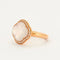 Bague 54 Bague trèfle en or rose 18k avec quartz rose et diamants 58 Facettes 002.688