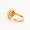 Bague 54 Bague trèfle en or rose 18k avec quartz rose et diamants 58 Facettes 002.688