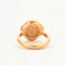 Bague 54 Bague trèfle en or rose 18k avec quartz rose et diamants 58 Facettes 002.688