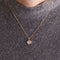 Collier Collier trèfle en or rose 18k avec quartz rose et diamants 58 Facettes 002.689