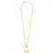 Collier Collier trèfle en or rose 18k avec quartz rose et diamants 58 Facettes 002.689