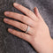Bague 53 Alliance - Bague en or blanc 18k et diamants 0,51 ct 58 Facettes 002.200