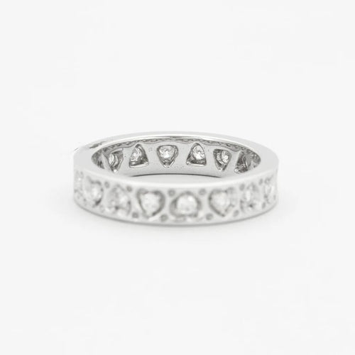 Bague 53 Alliance - Bague en or blanc 18k et diamants 0,51 ct 58 Facettes 002.200