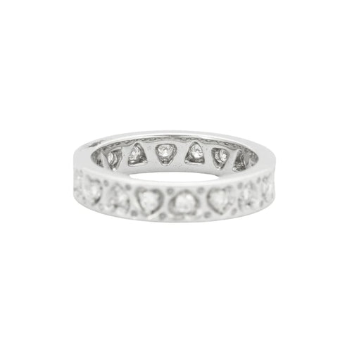 Bague 53 Alliance - Bague en or blanc 18k et diamants 0,51 ct 58 Facettes 002.200