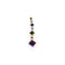 Pendentif Pendentif Arlequin en or blanc 18k améthyste, rubis et diamants 58 Facettes 002.151