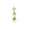 Pendentif Arlequin - Pendentif en or blanc palladié 18k avec péridots et diamants 58 Facettes 002.147