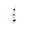 Pendentif Arlequin - Pendentif en or blanc palladié 18k avec péridots et diamants 58 Facettes 002.147