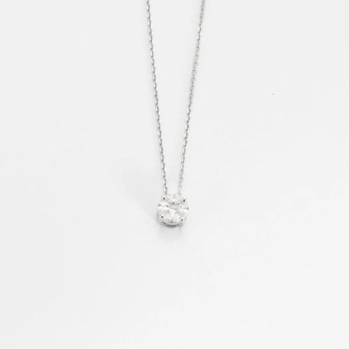 Collier Ligne Vendôme Jardin de Diamants - Collier rond en or blanc 18k diamant 58 Facettes 002.1518