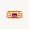 Bague 51 Bague tourmaline et diamants en or jaune 18k 58 Facettes 2.215