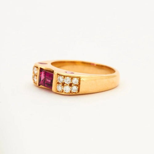 Bague 51 Bague tourmaline et diamants en or jaune 18k 58 Facettes 2.215