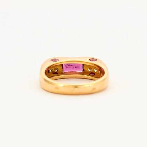 Bague 51 Bague tourmaline et diamants en or jaune 18k 58 Facettes 2.215
