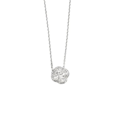 Collier Ligne Vendôme - Collier Cléopâtre en or blanc 18k et diamants 58 Facettes 002.1492