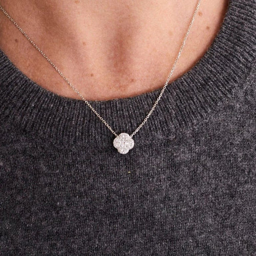 Collier Ligne Vendôme - Collier Cléopâtre en or blanc 18k et diamants 58 Facettes 002.1492