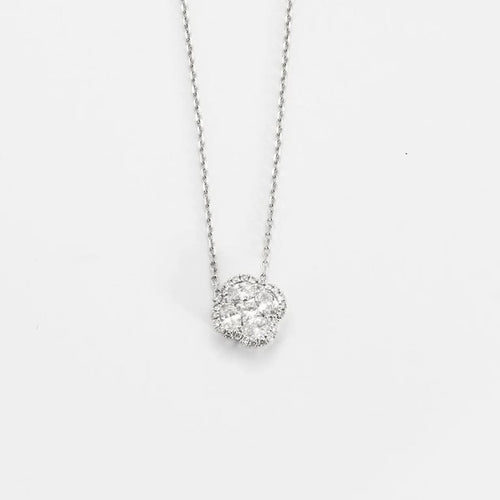 Collier Ligne Vendôme - Collier Cléopâtre en or blanc 18k et diamants 58 Facettes 002.1492