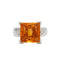 Bague 52 Bague citrine et diamants en or blanc 18k 58 Facettes 002.189