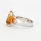 Bague 52 Bague citrine et diamants en or blanc 18k 58 Facettes 002.189