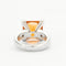 Bague 52 Bague citrine et diamants en or blanc 18k 58 Facettes 002.189