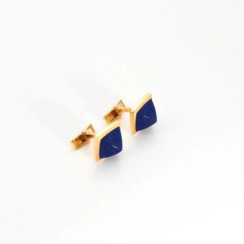 Boutons de manchette Boutons de manchette en or jaune 18k et lapis-lazuli 58 Facettes 001.12150