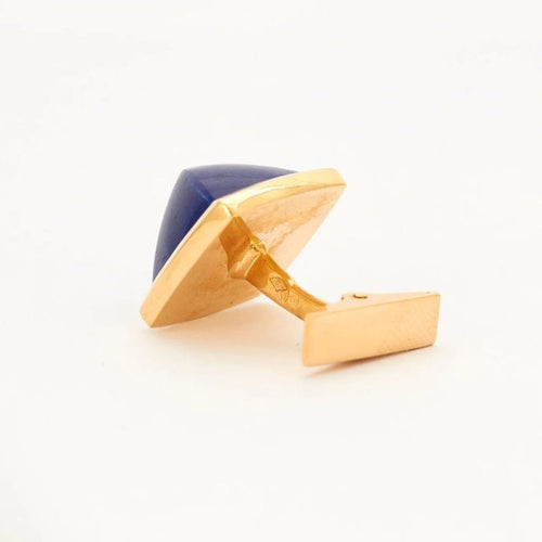 Boutons de manchette Boutons de manchette en or jaune 18k et lapis-lazuli 58 Facettes 001.12150